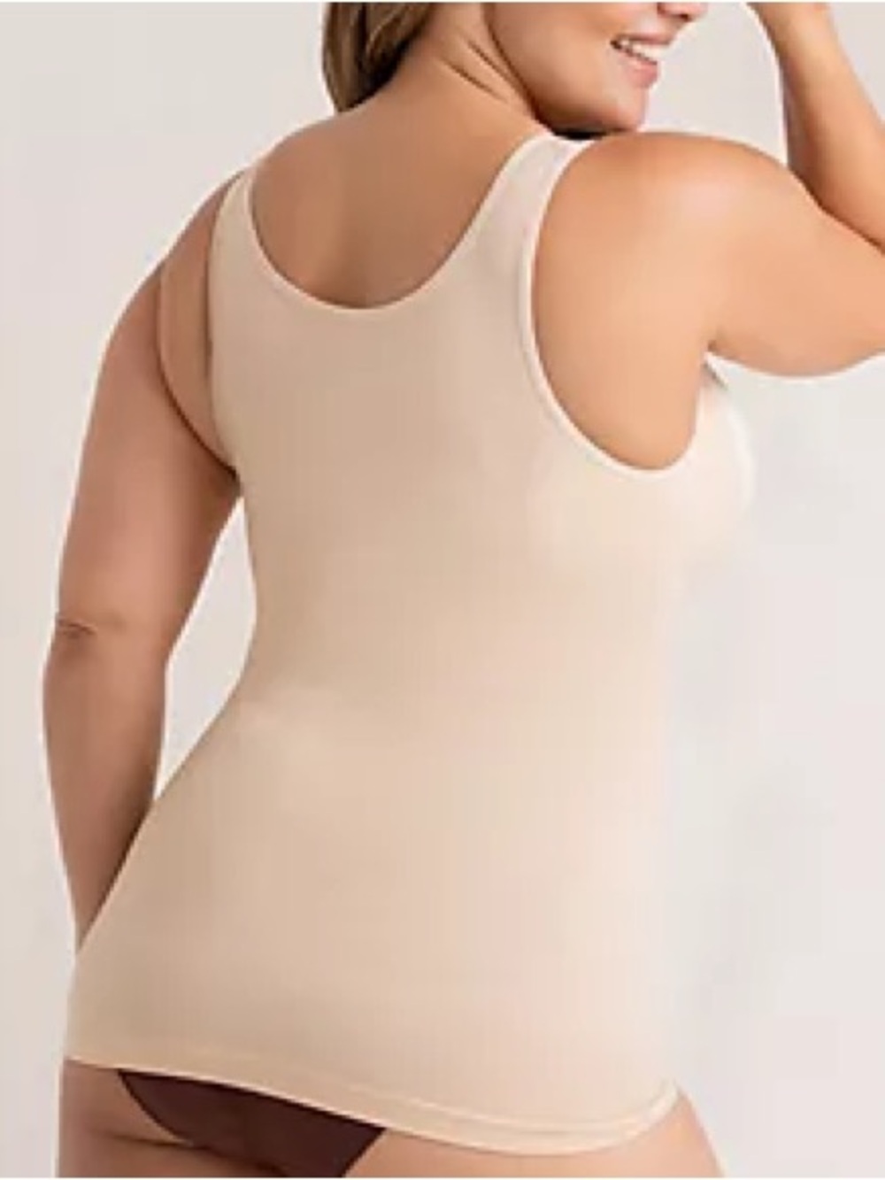 Shapermint Essentials Open Bust Shaper Cami Beige Size 3XL Beige - Picture 2 of 3